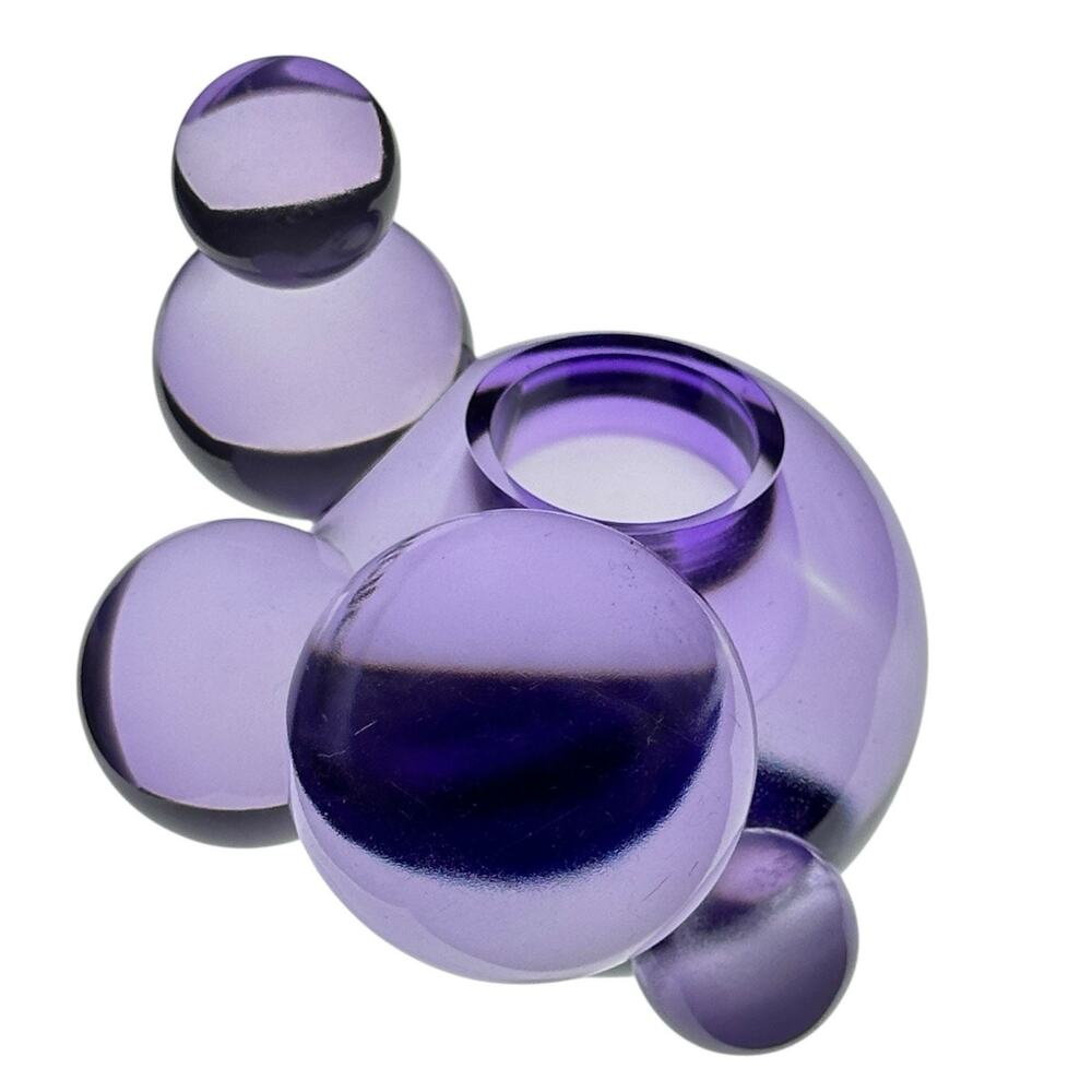 Stences Bubble Candle Candlestick Holder Crystal Glass H9 Art Nordic 4 Inches